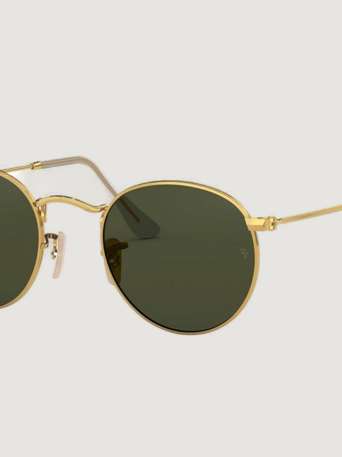 RAY-BAN OCCHIALI DA SOLE: Occhiali da sole Round Metal Ray-Ban in metallo, Oro - Img 4