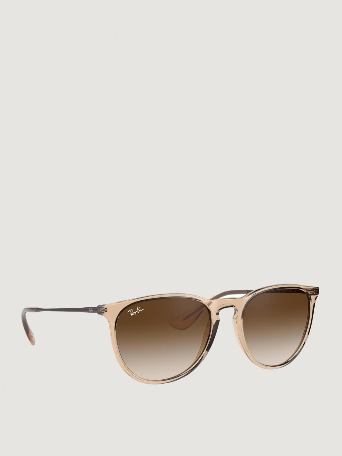 RAY-BAN OCCHIALI DA SOLE: Occhiali da sole Erika Ray-Ban in metallo ed acetato , Oro - Img 1