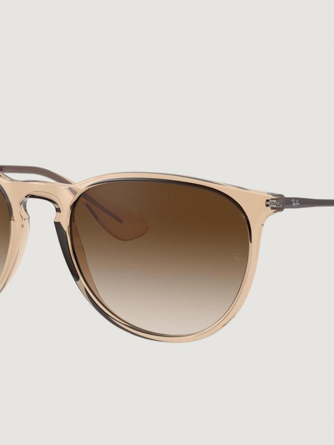 RAY-BAN OCCHIALI DA SOLE: Occhiali da sole Erika Ray-Ban in metallo ed acetato , Oro - Img 4