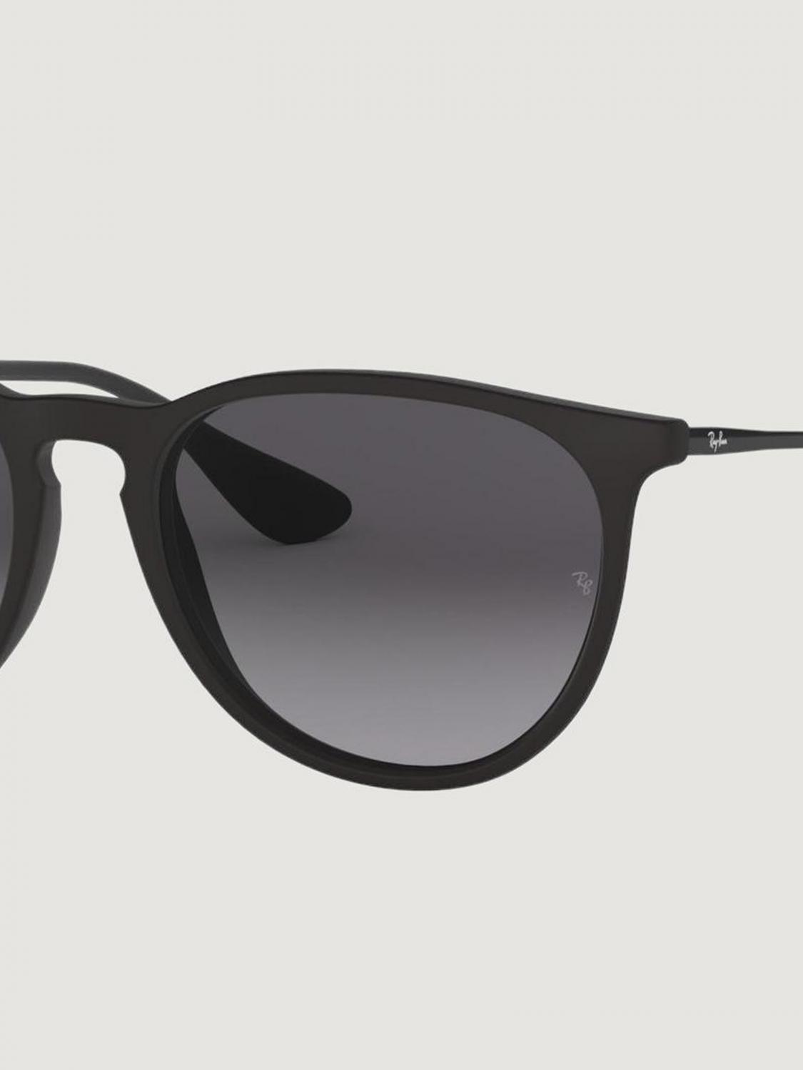 RAY-BAN OCCHIALI DA SOLE: Occhiali da sole Erika Ray-Ban in metallo ed acetato , Nero 1 - Img 4