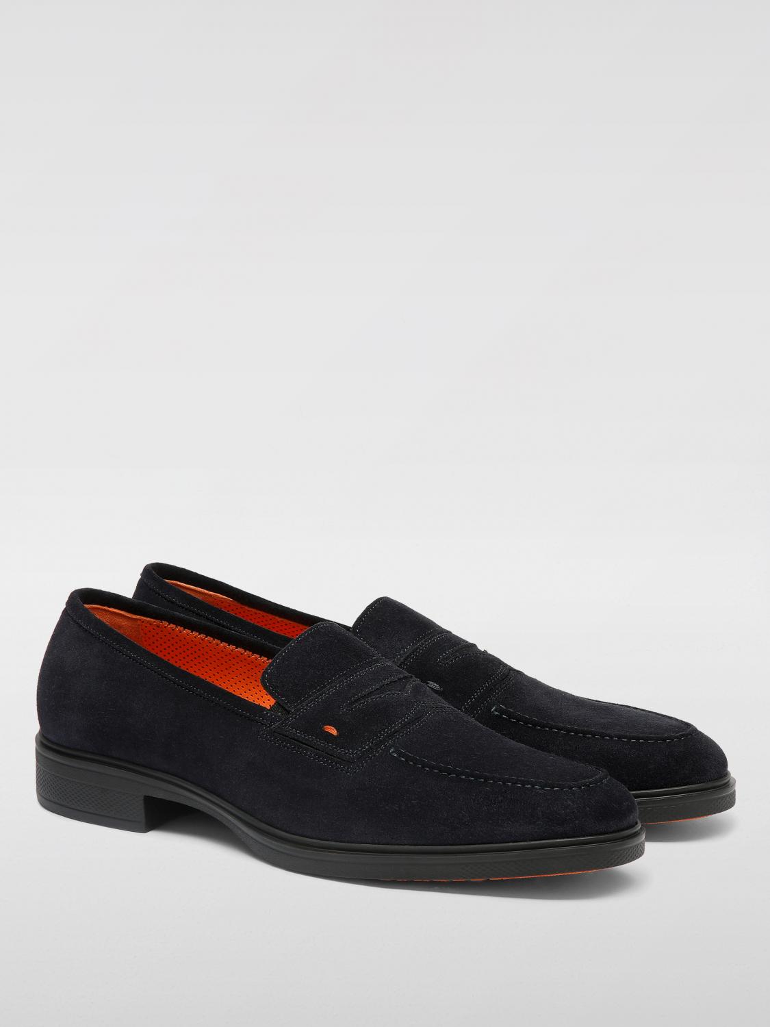 SANTONI MOCASSINI: Mocassino Santoni in camoscio , Blue - Img 2