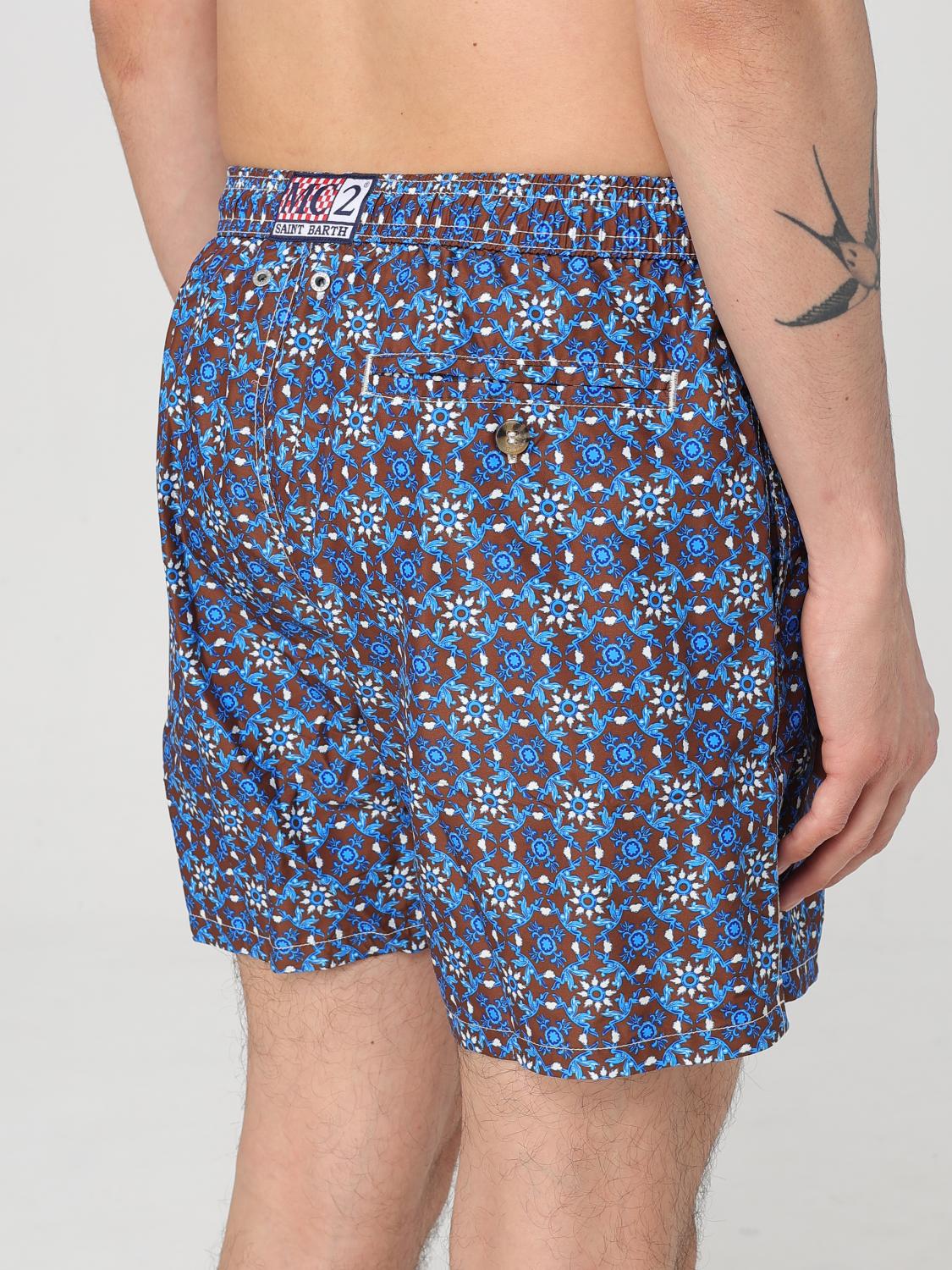 MC2 SAINT BARTH BADEMODE: Badeanzug Mc2 Saint Barth mit Majolika-Muster, Blau - Img 3