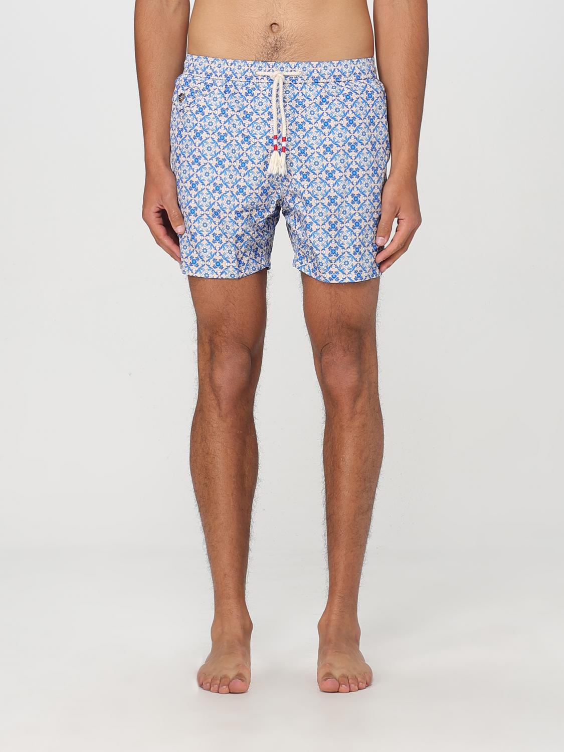 MC2 SAINT BARTH BADEMODE: Badeanzug Mc2 Saint Barth mit Majolika-Muster, Navy - Img 1