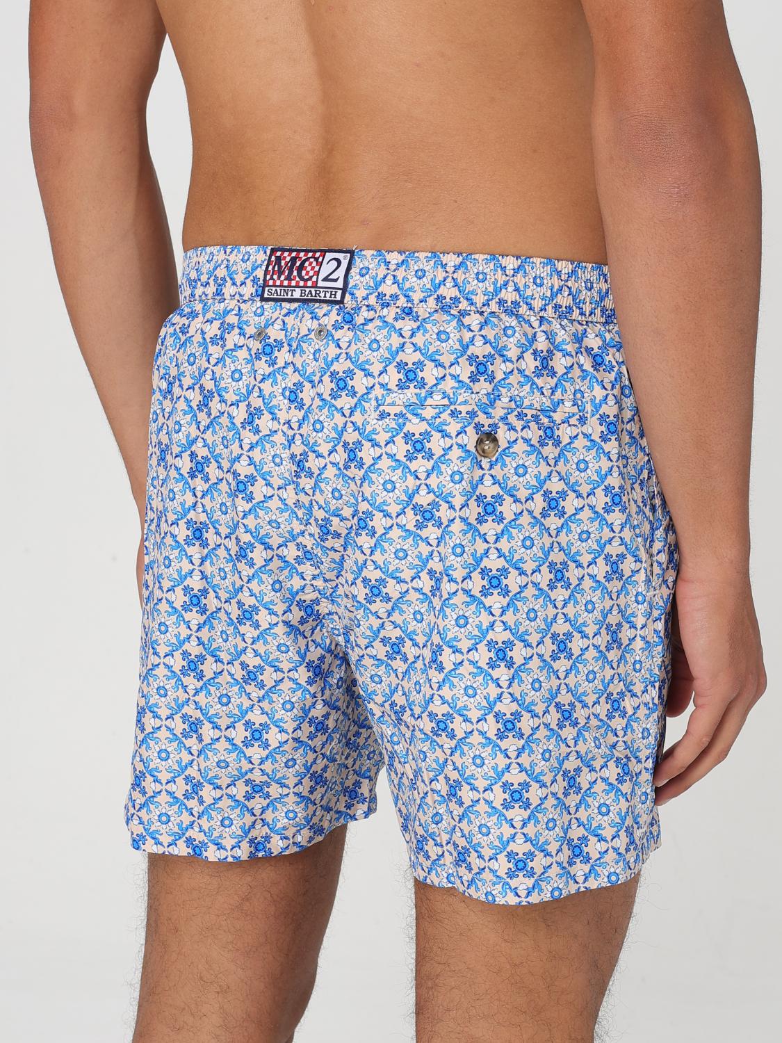 MC2 SAINT BARTH BADEMODE: Badeanzug Mc2 Saint Barth mit Majolika-Muster, Navy - Img 3