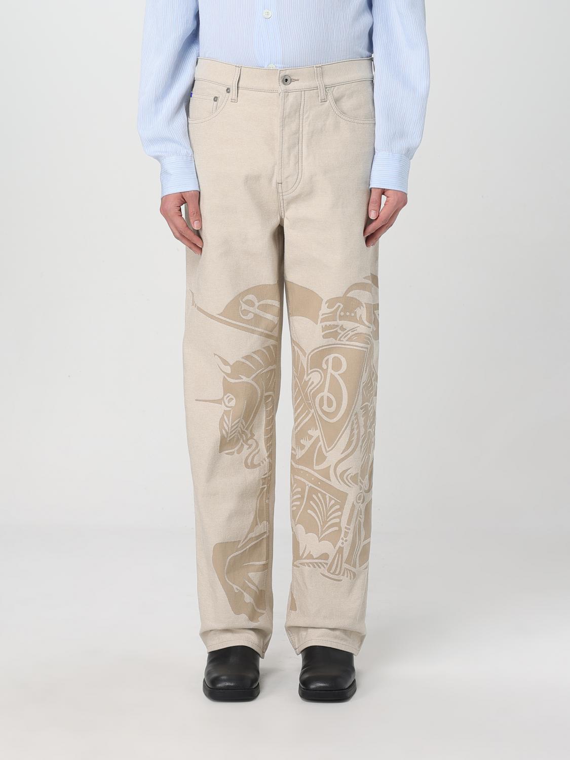 BURBERRY JEANS: Jeans men Burberry, Beige - Img 1