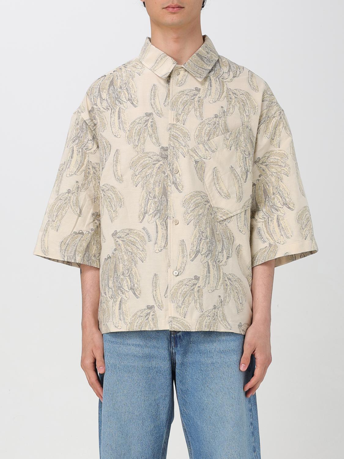 JACQUEMUS CAMICIA: Camicia Jacquemus in cotone stampato , Beige - Img 1