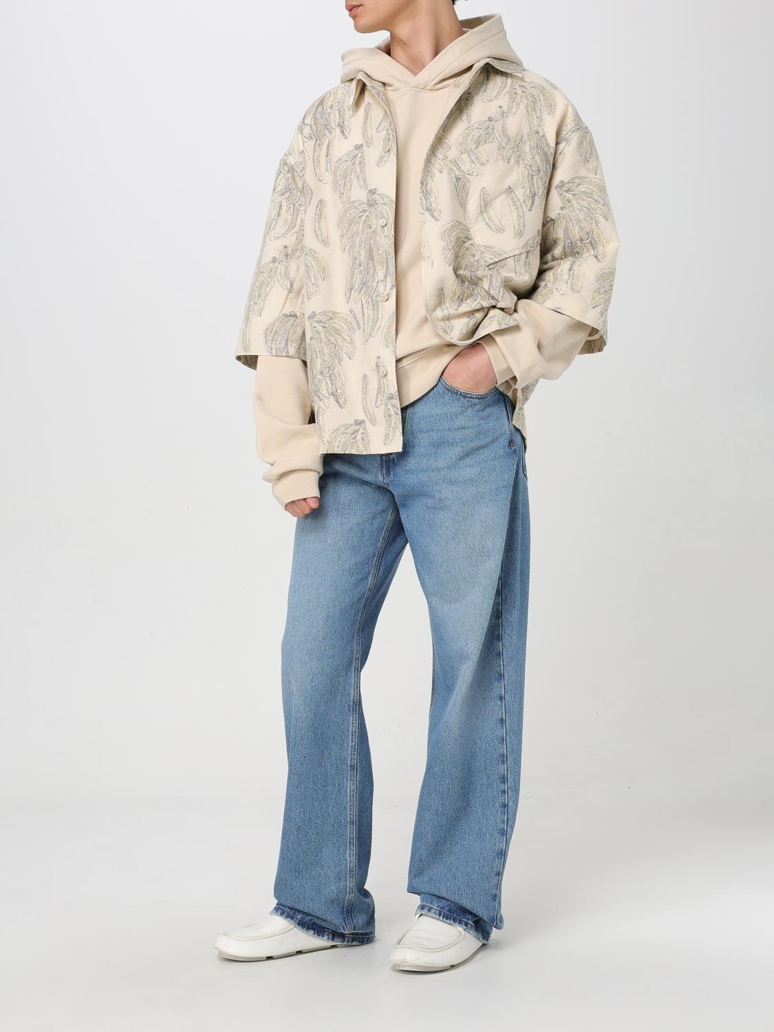 JACQUEMUS CAMICIA: Camicia Jacquemus in cotone stampato , Beige - Img 2