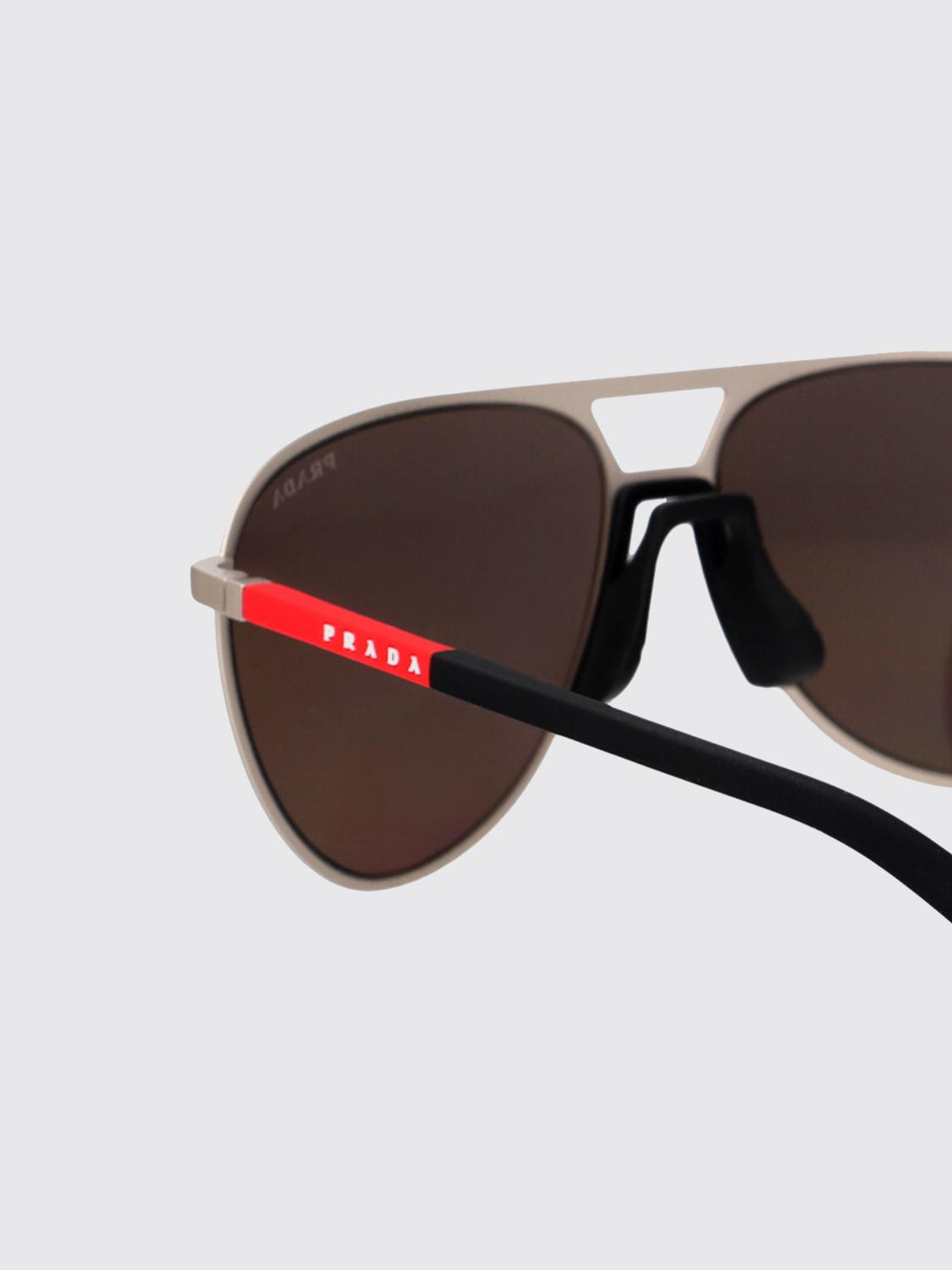 LINEA ROSSA 선글라스: Linea Rossa 메탈 선글라스, 브라운 - Img 4