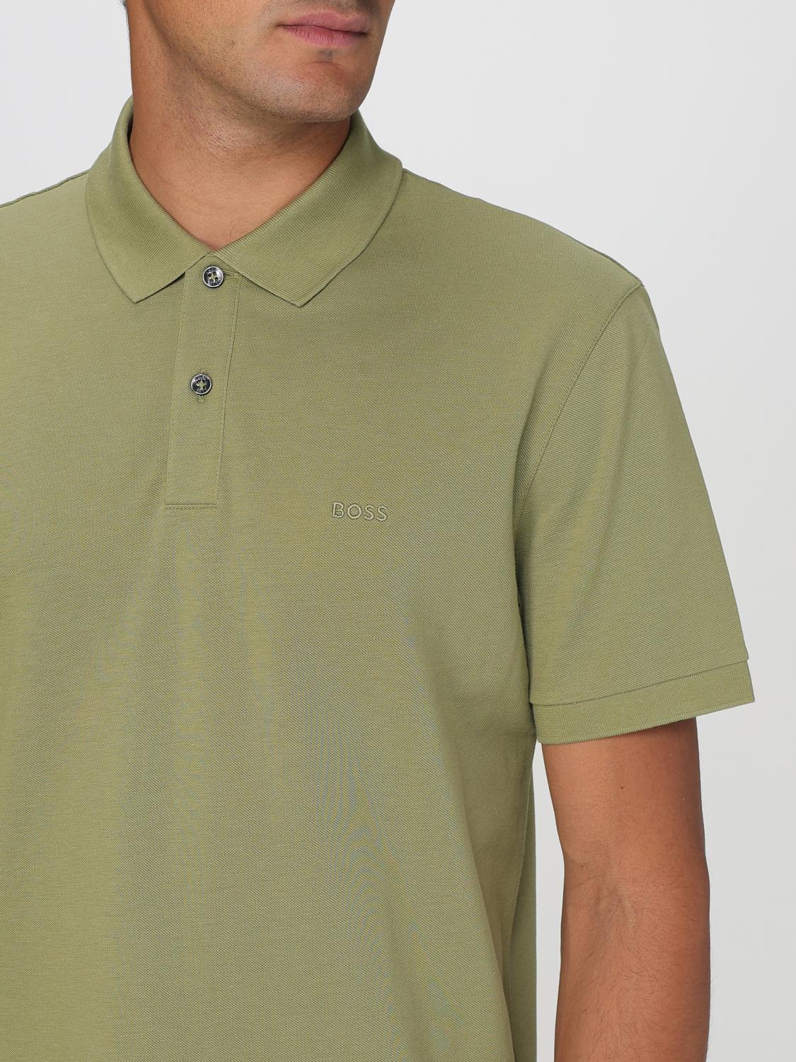 BOSS POLO: Polo in cotone Boss, Verde - Img 3