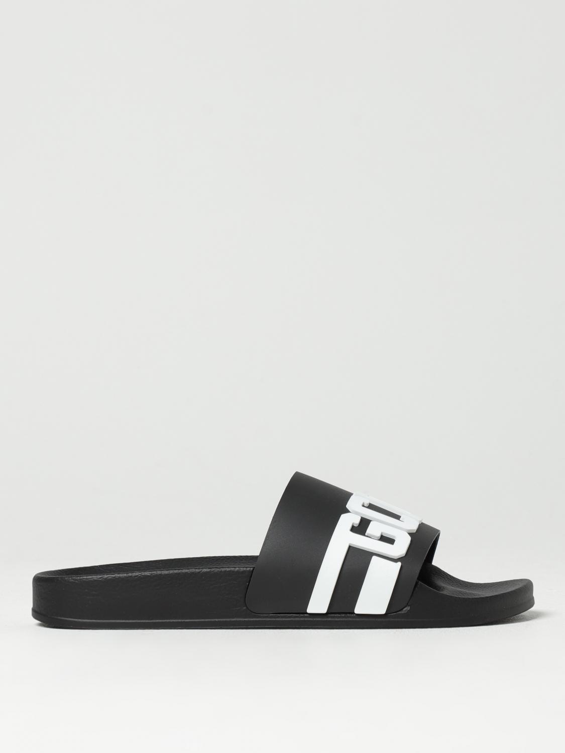 GCDS SANDALI: Sliders GCDS in gomma con logo , Nero 1 - Img 1
