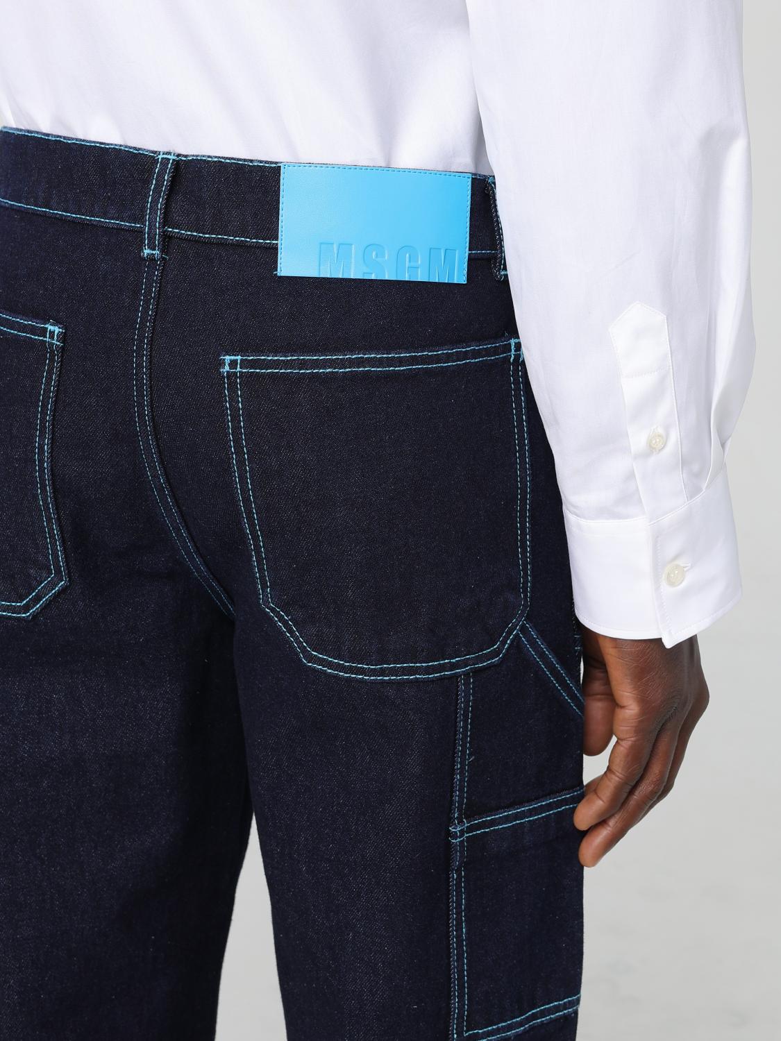 MSGM JEANS: MSGM men's jeans, Blue - Img 4