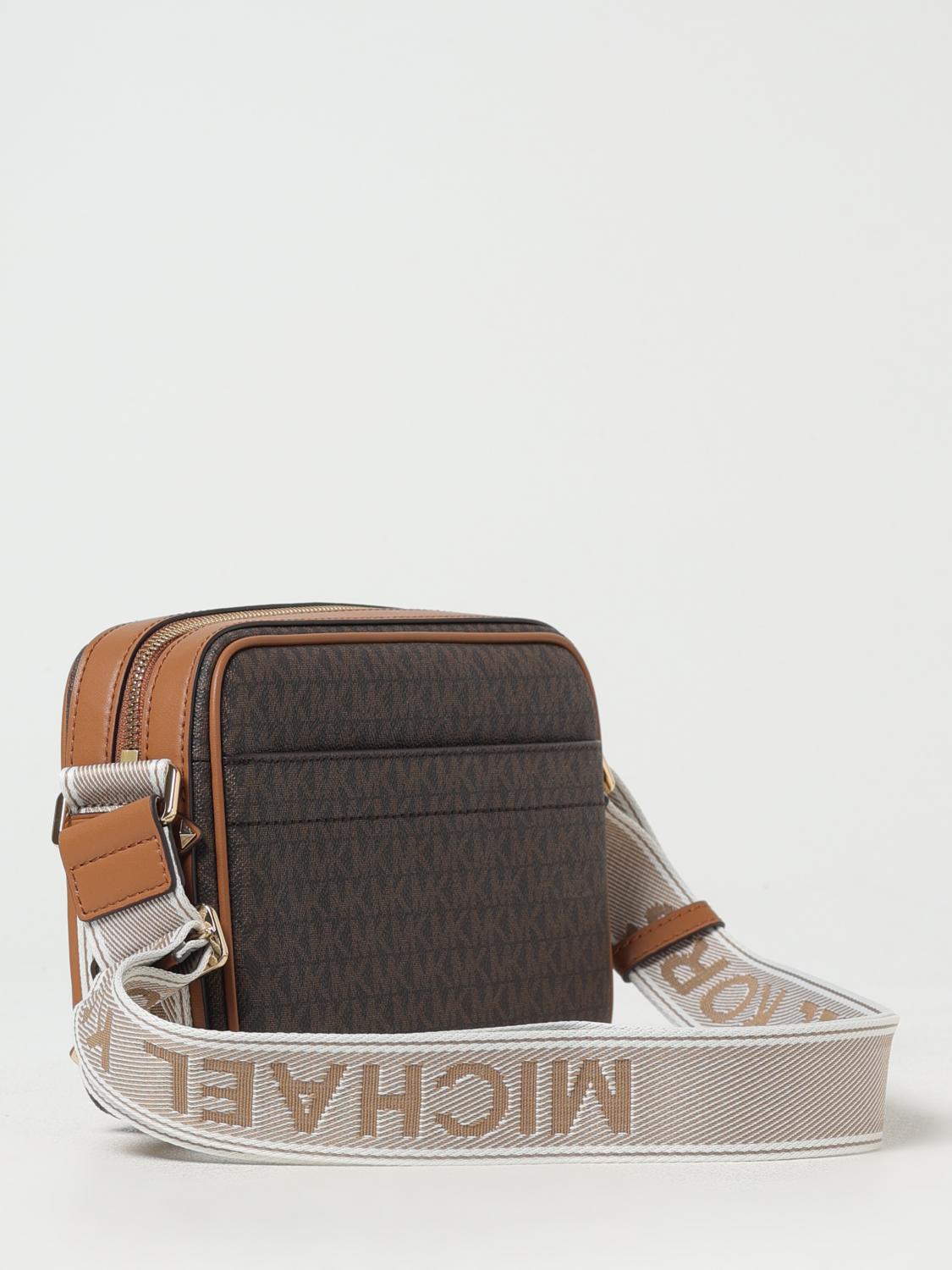 MICHAEL KORS BORSA A TRACOLLA: Borsa a tracolla con logo MK Michael Kors, Marrone - Img 2