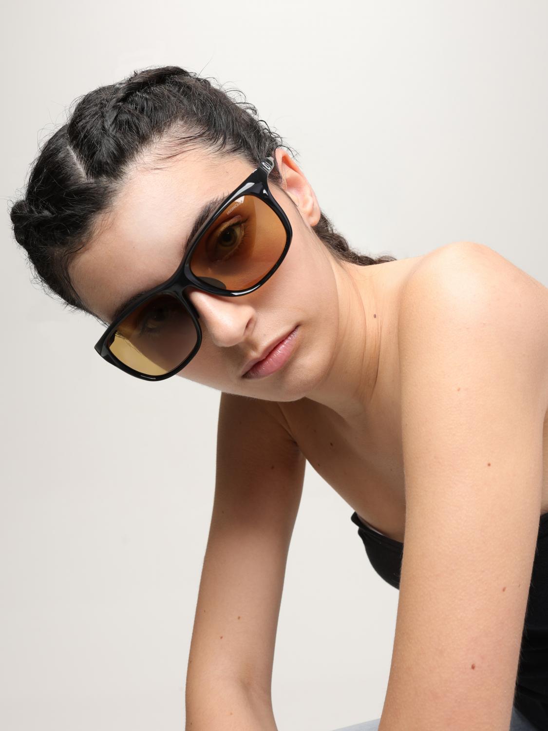 MONCLER SUNGLASSES: Sunglasses woman Moncler, Black - Img 2