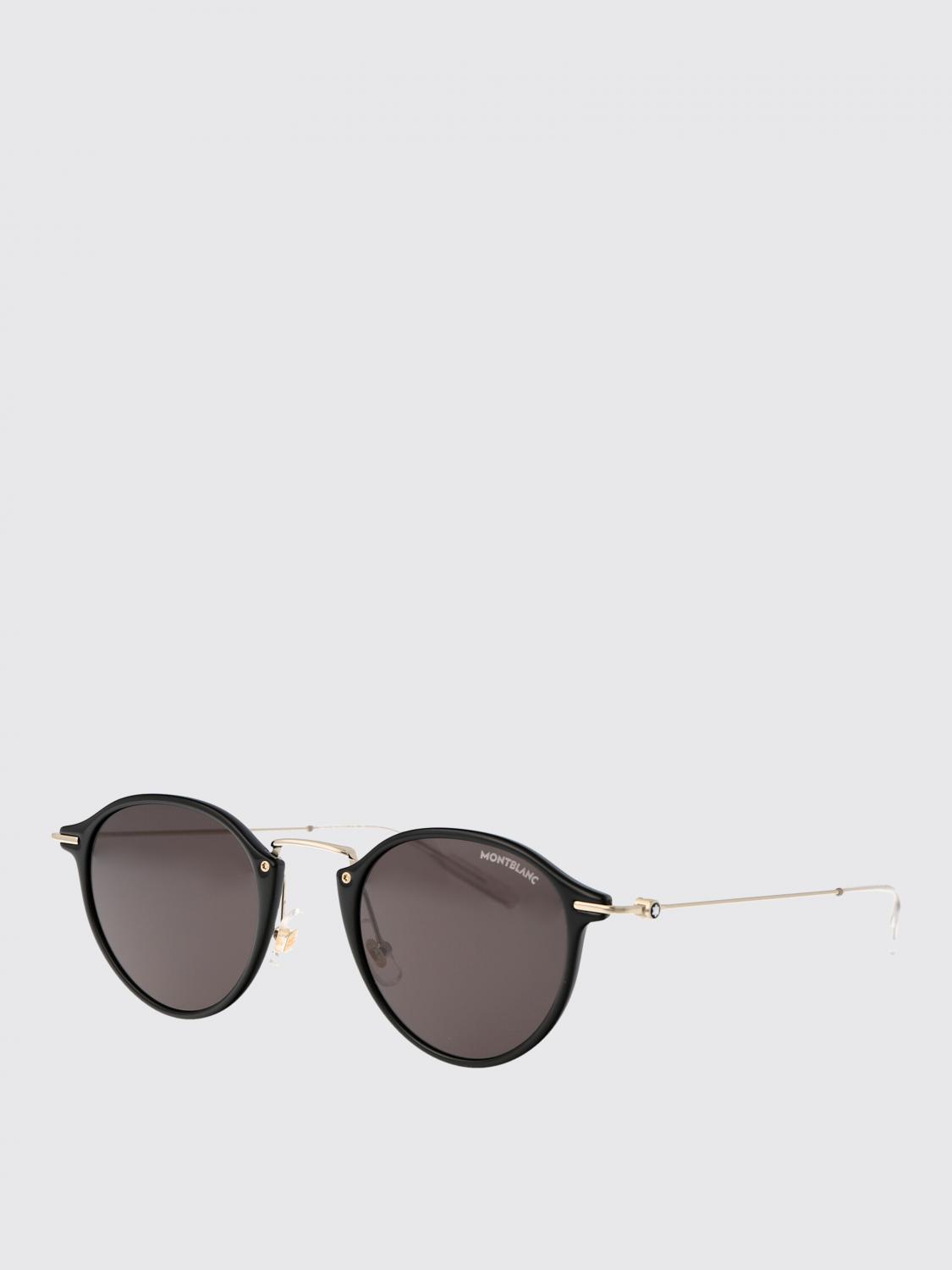MONTBLANC OCCHIALI DA SOLE: Occhiali da sole in metallo e acetato Montblanc, Nero - Img 1
