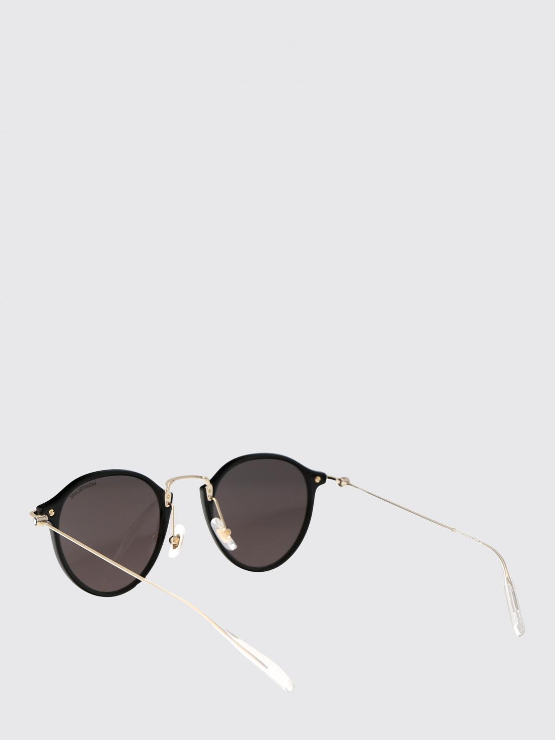MONTBLANC OCCHIALI DA SOLE: Occhiali da sole in metallo e acetato Montblanc, Nero - Img 3