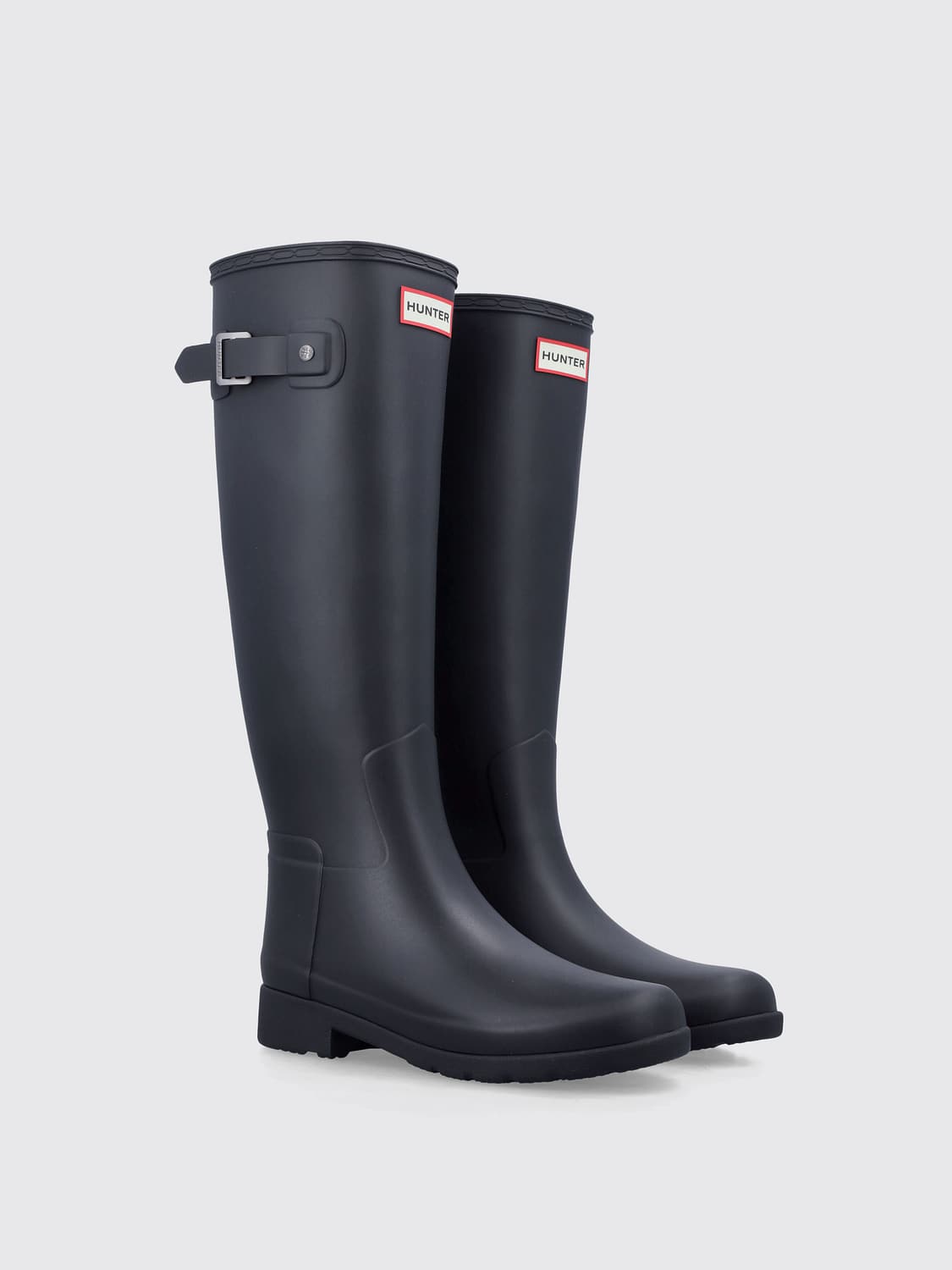 HUNTER STIEFEL: Flache schuhe damen Hunter, Schwarz - Img 2