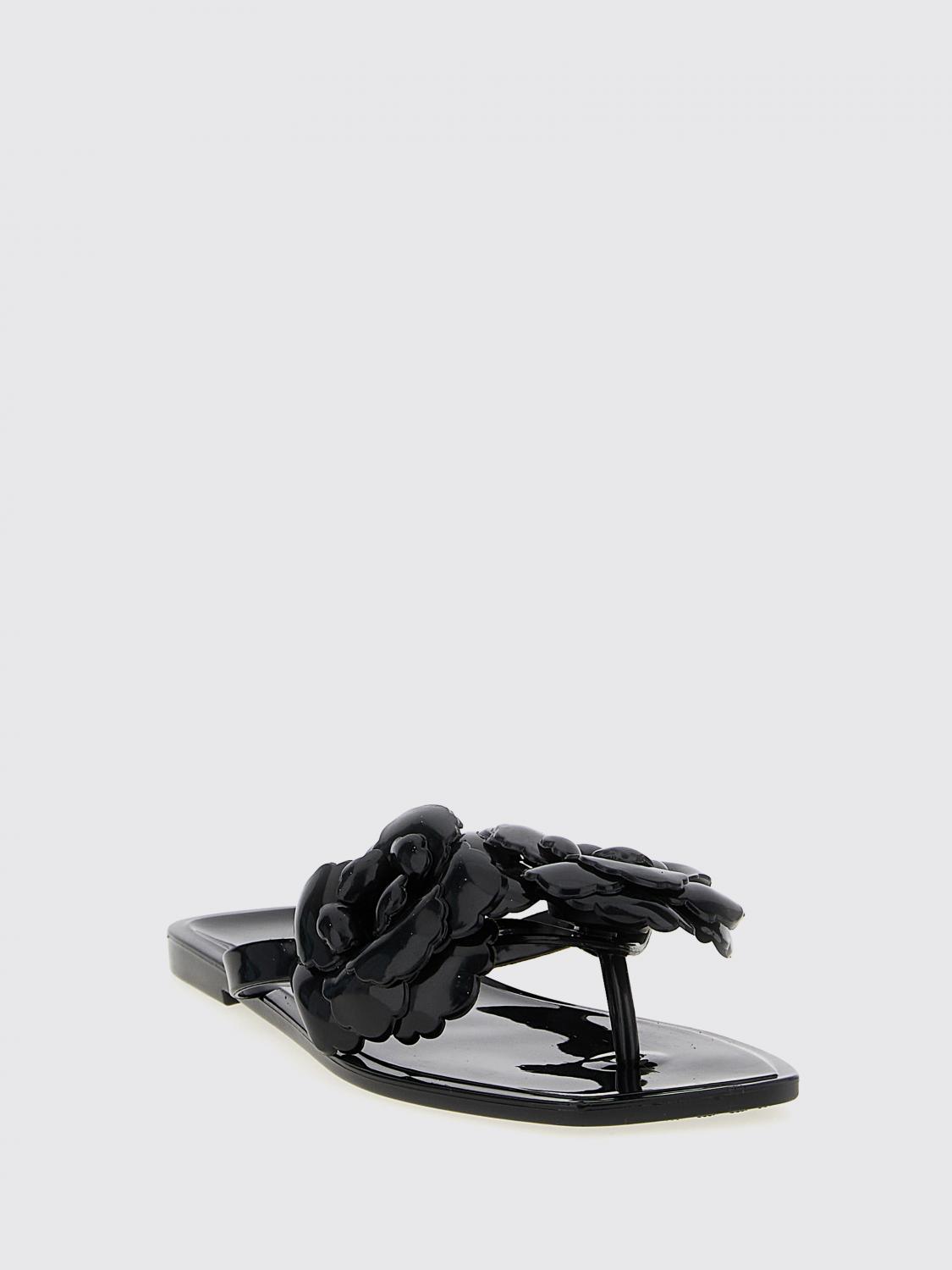 COPERNI SANDALI BASSO: Sandalo Coperni in pvc con fiori applicati , Nero - Img 2