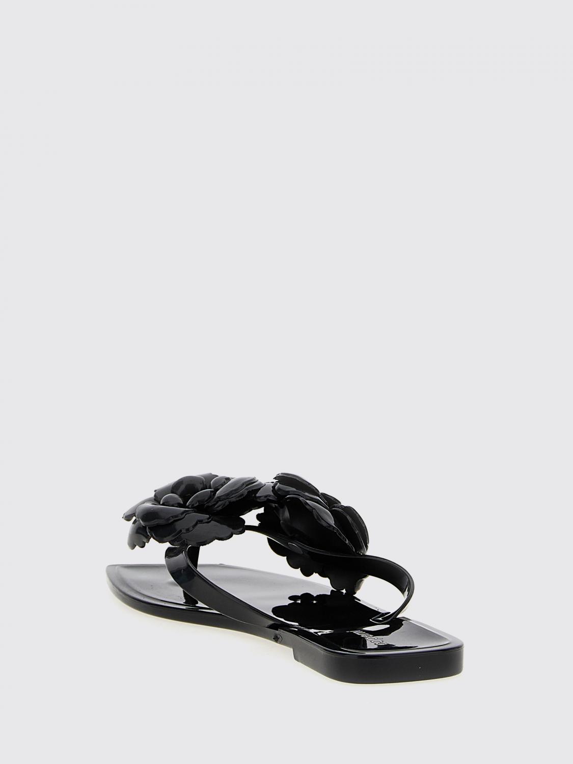 COPERNI SANDALI BASSO: Sandalo Coperni in pvc con fiori applicati , Nero - Img 3