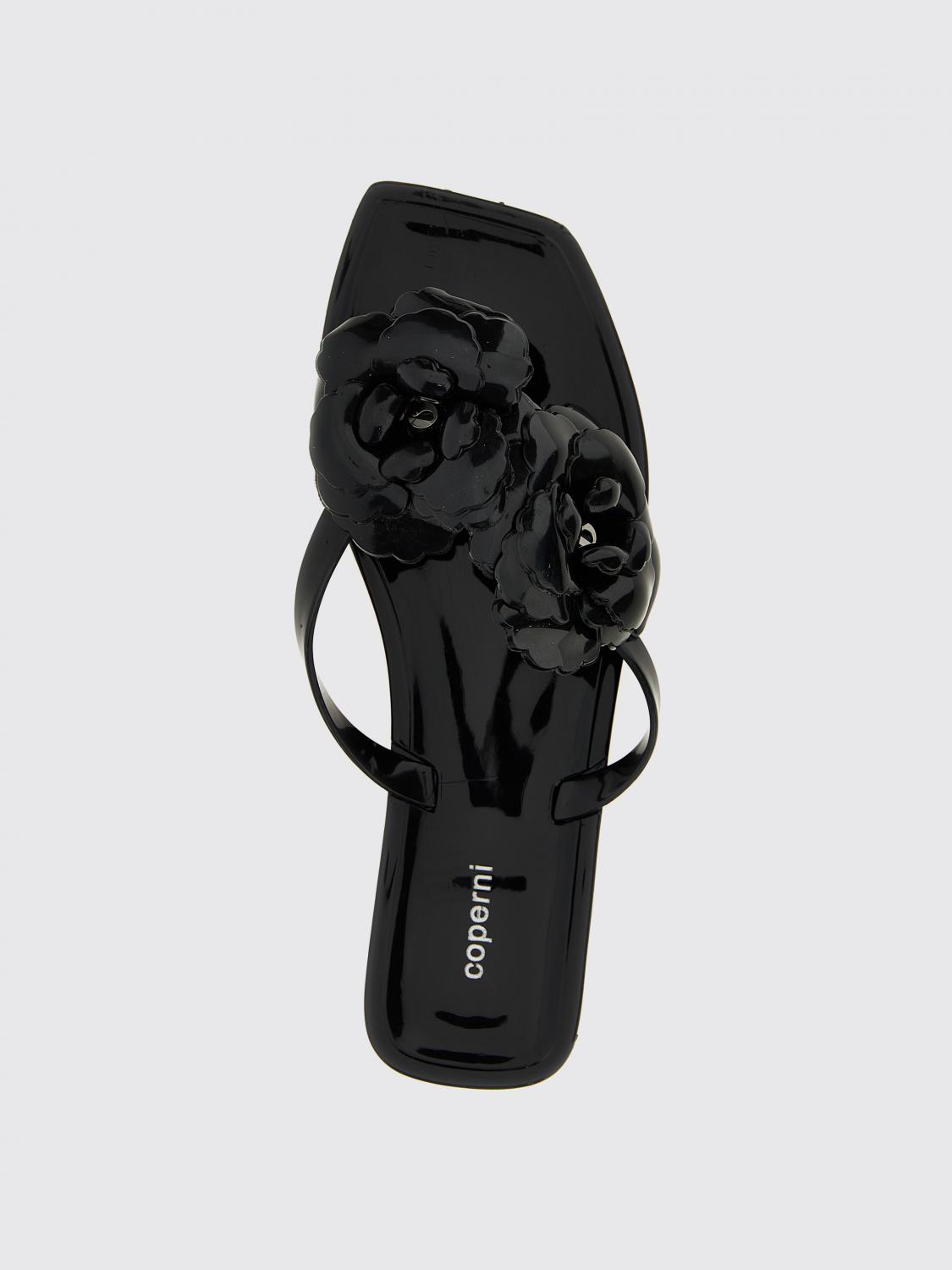 COPERNI SANDALI BASSO: Sandalo Coperni in pvc con fiori applicati , Nero - Img 4