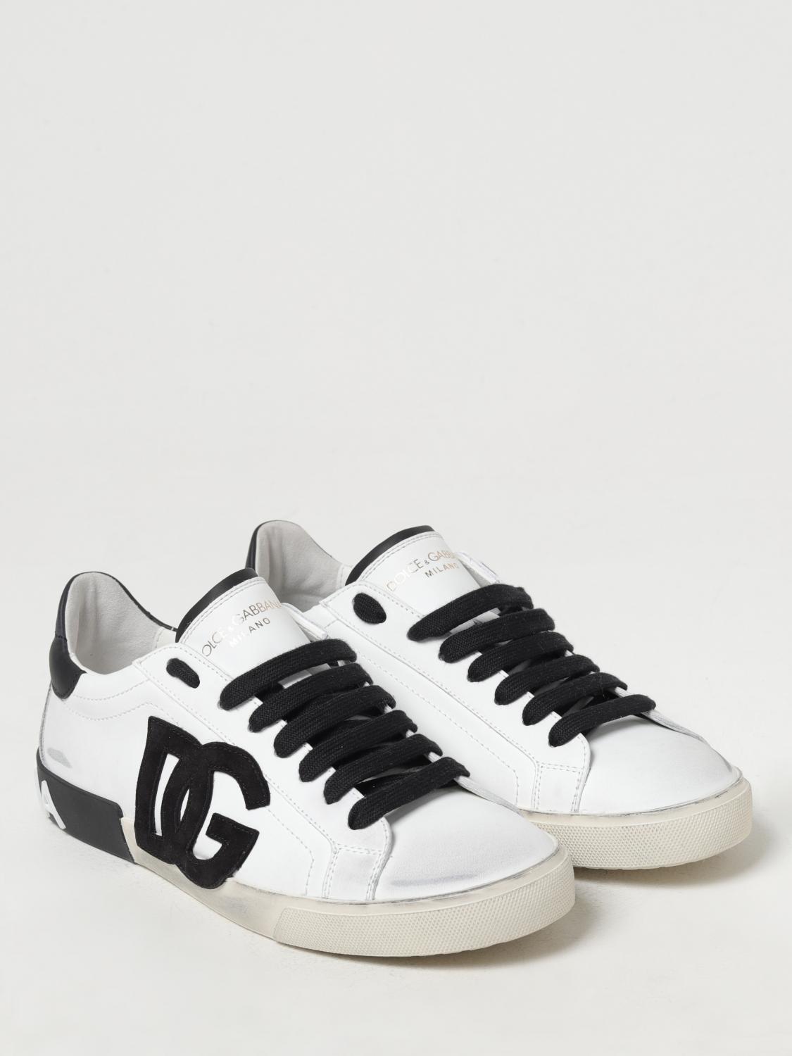 DOLCE & GABBANA SNEAKERS: Sneakers Portofino Dolce & Gabbana in pelle used , Bianco - Img 2