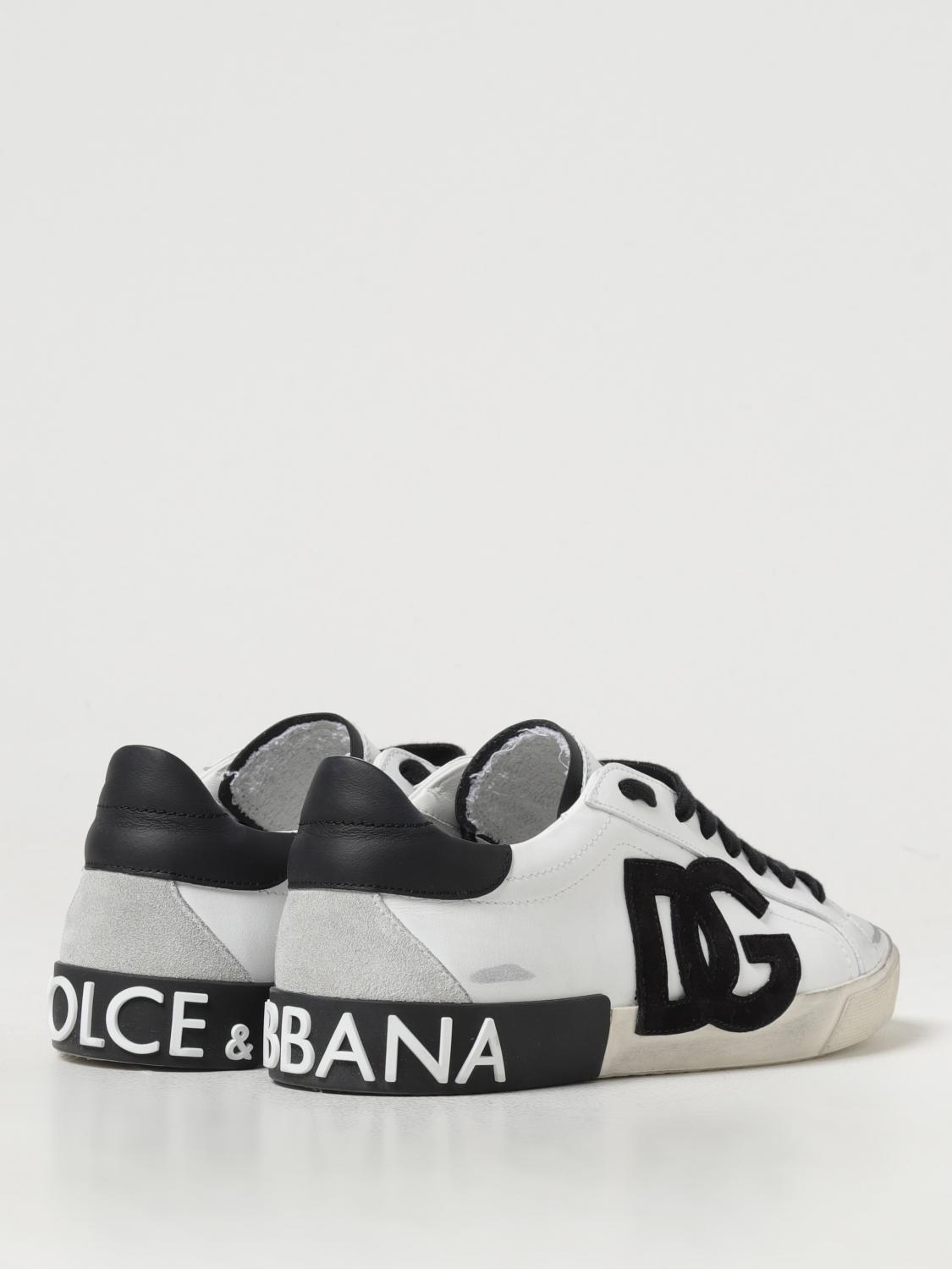 DOLCE & GABBANA SNEAKERS: Sneakers Portofino Dolce & Gabbana in pelle used , Bianco - Img 3
