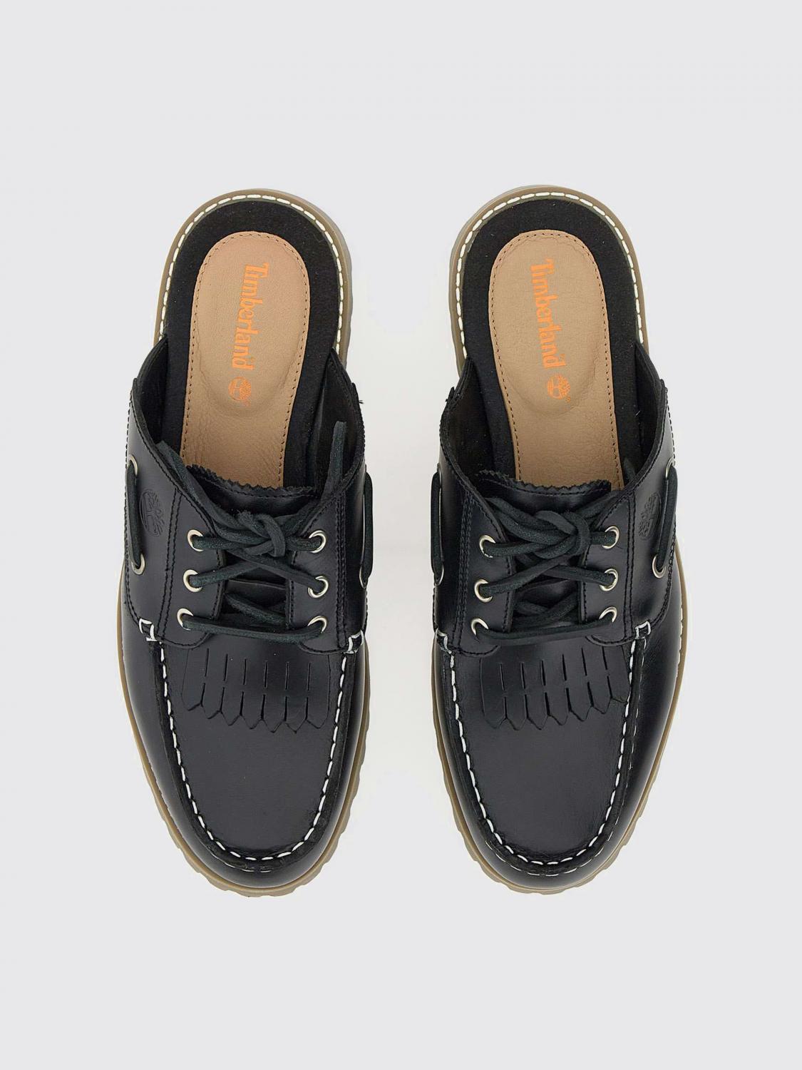 TIMBERLAND SCARPE: Mules Noreen Timberland in pelle , Nero - Img 4