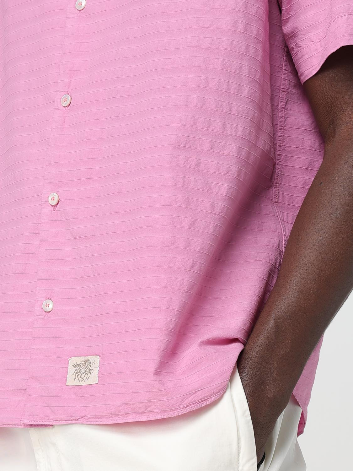 RANRA CAMICIA: Camicia Ranra in cotone e seta , Rosa - Img 3
