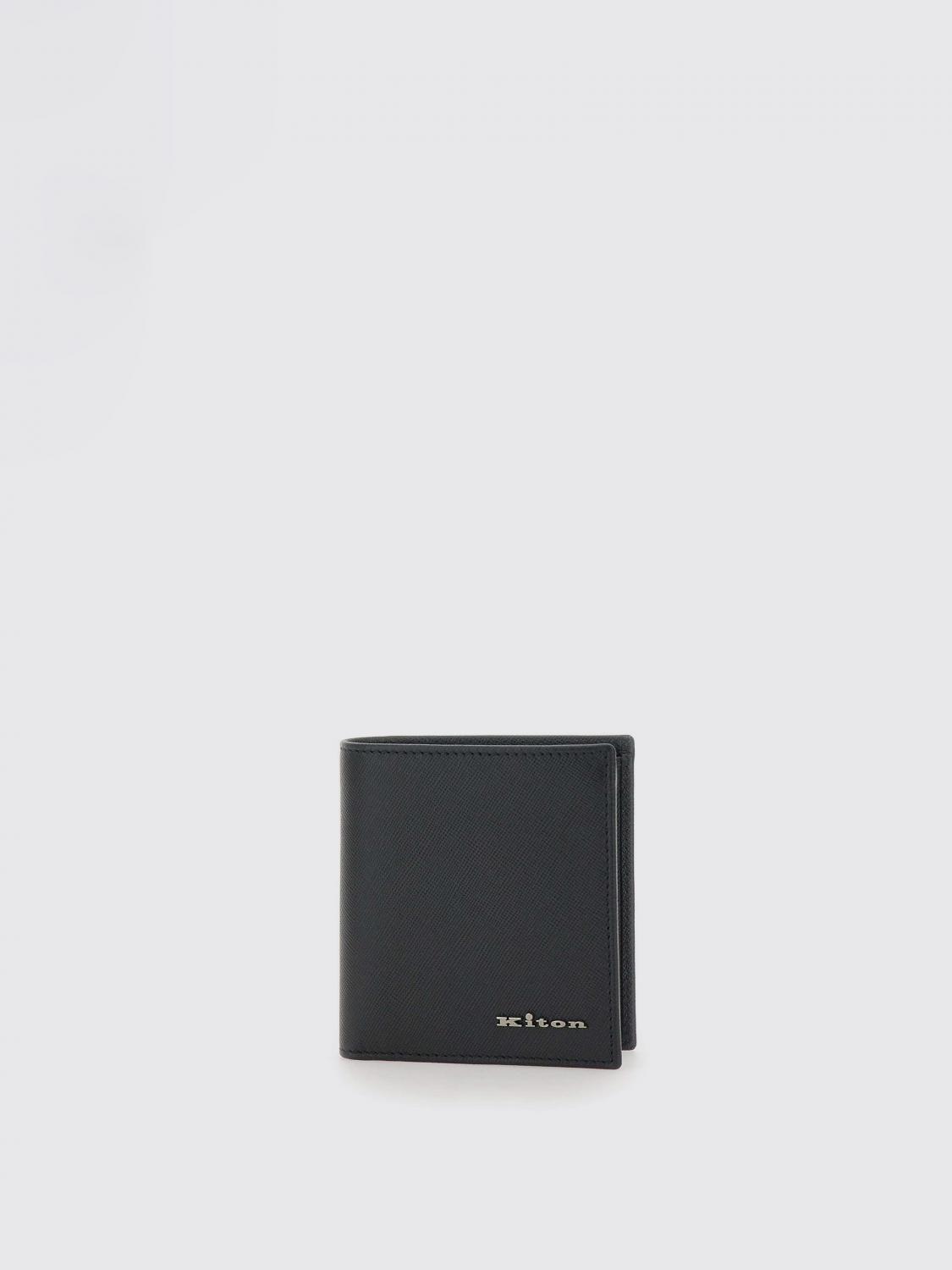 KITON 지갑: 지갑 남성 Kiton, 블랙 1 - Img 1