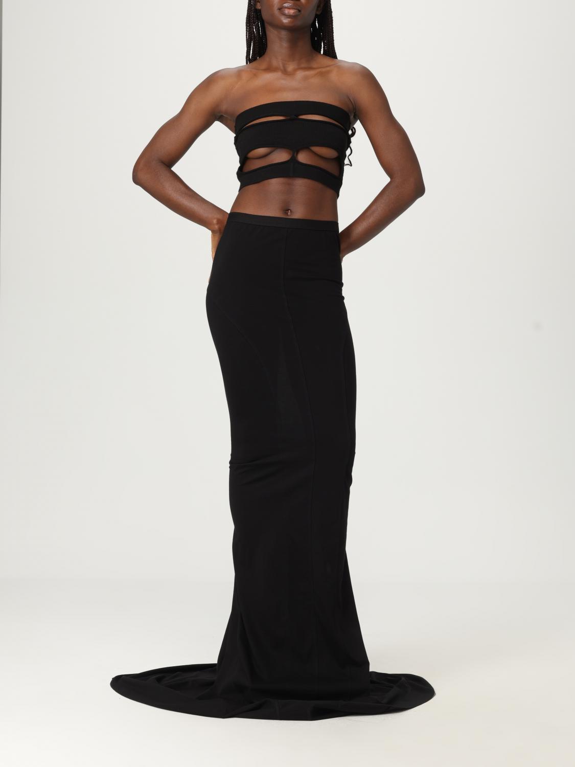 Rick Owens Skirt woman - Black | RO01E7378JA | GIGLIO.COM