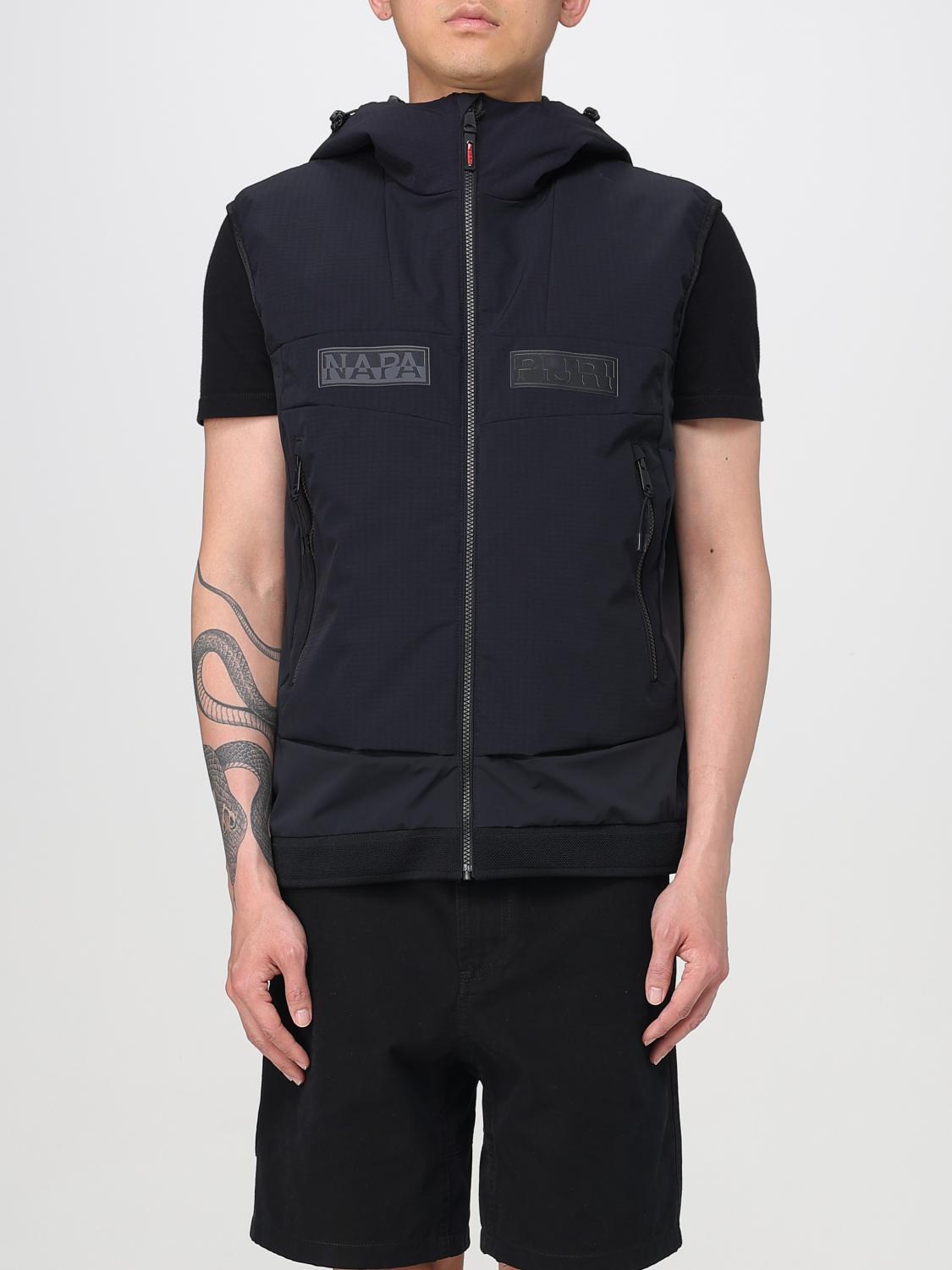 NAPAPIJRI GILET: Gilet con cappuccio in tessuto tecnico Napapijri, Nero - Img 1