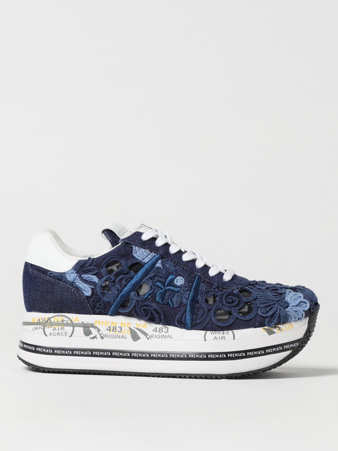 PREMIATA SNEAKERS: Спортивная обувь Женское Premiata, Серо-Бежевый - Img 1