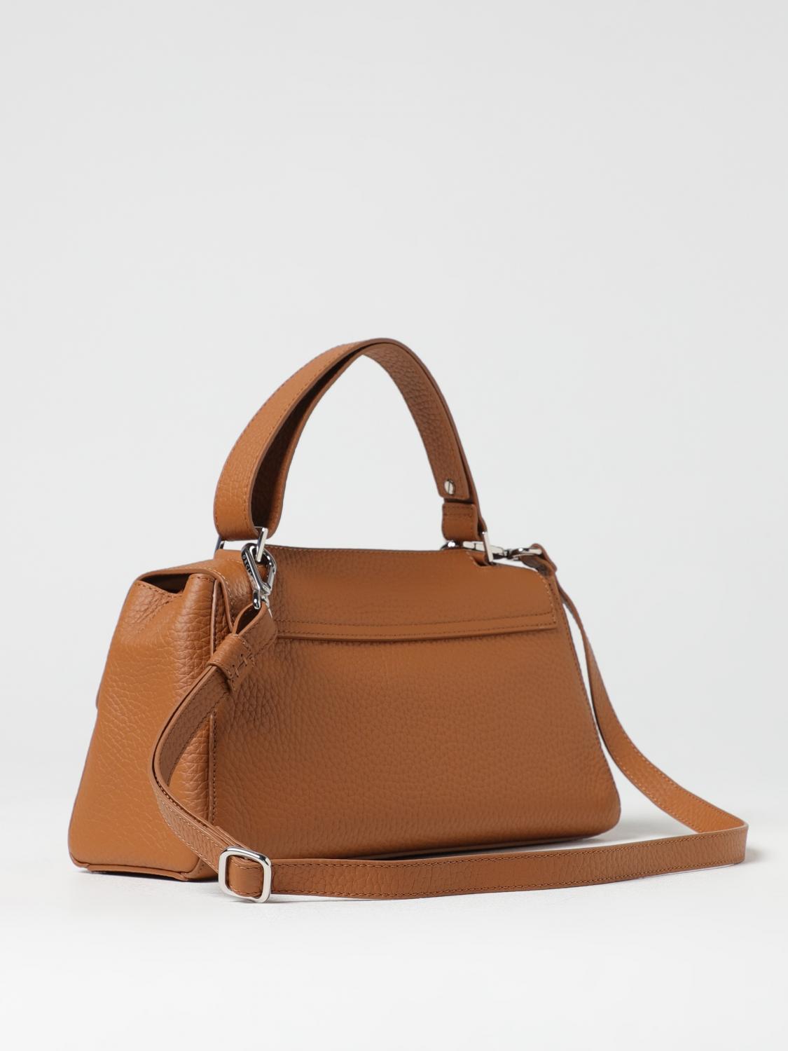 ORCIANI BORSA A SPALLA: Borsa Sveva Longuette Orciani in pelle martellata , Cuoio - Img 2