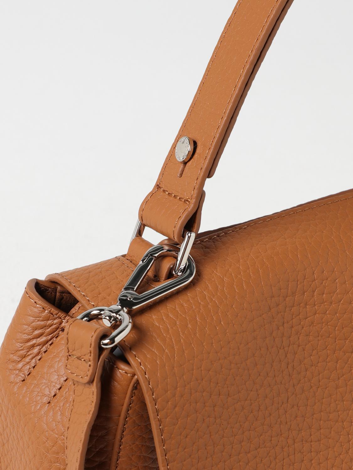ORCIANI BORSA A SPALLA: Borsa Sveva Longuette Orciani in pelle martellata , Cuoio - Img 3