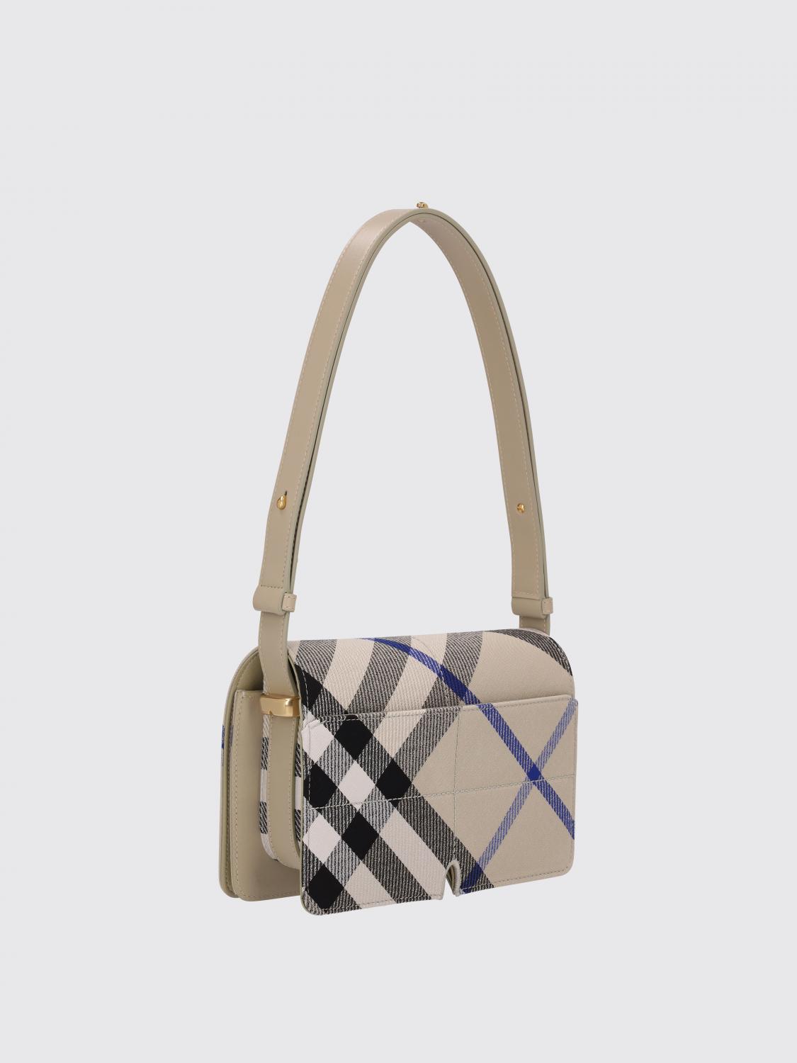 BURBERRY BORSA A SPALLA: Borsa a spalla Snip in cotone check Burberry, Rosa - Img 2
