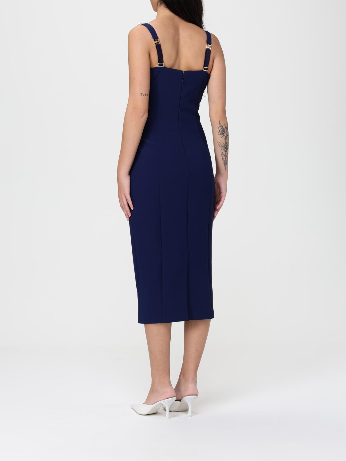 ELISABETTA FRANCHI ABITO: Abito Elisabetta Franchi in crêpe, Mare - Img 2
