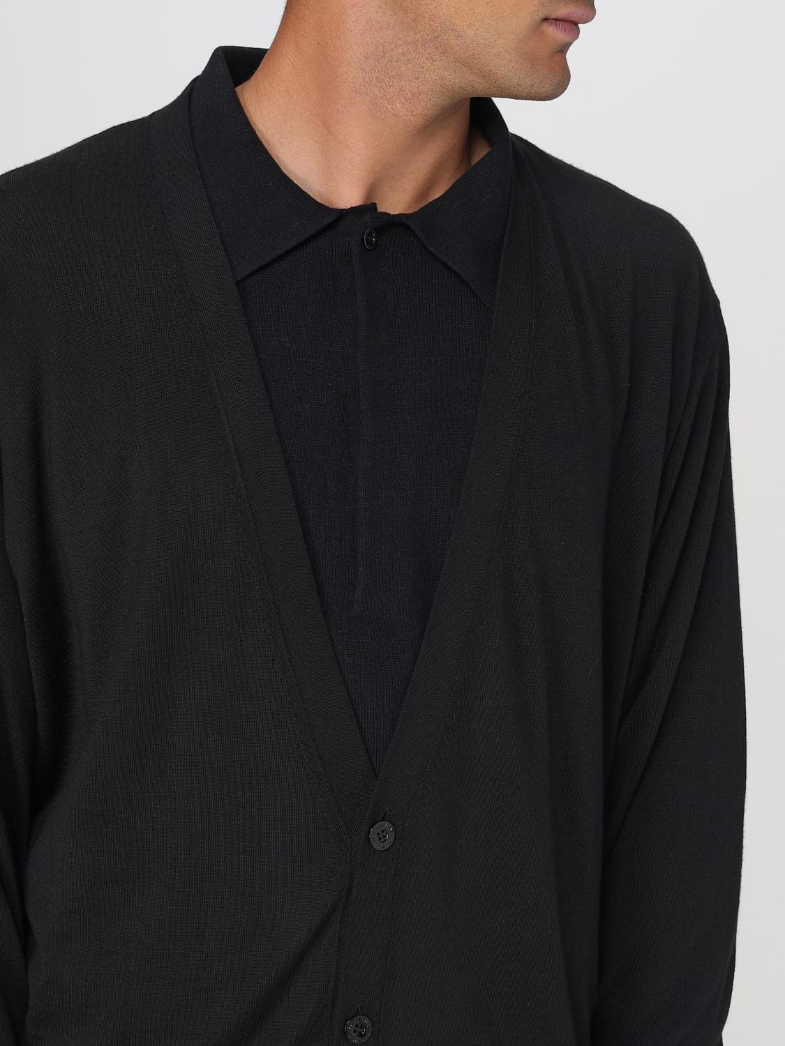 SAINT LAURENT PULLOVER: Strickjacke herren Saint Laurent, Schwarz - Img 5