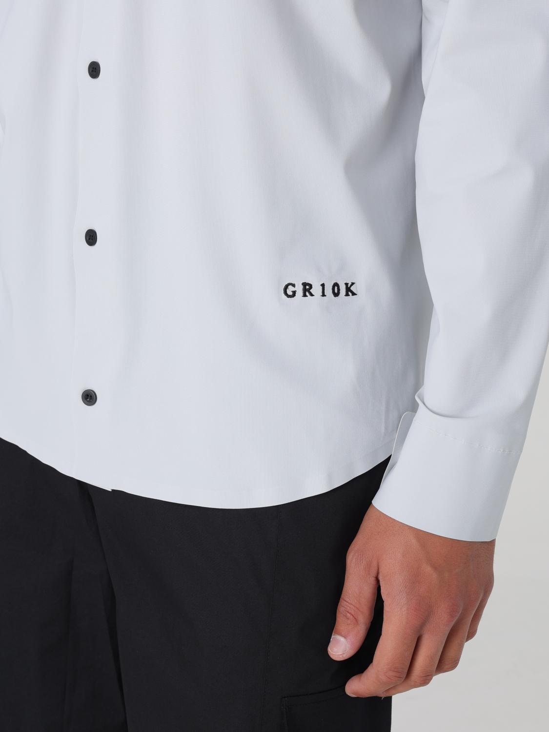 GR10K CAMICIA: Camicia Gr10k in tessuto tecnico stretch , Grigio - Img 3