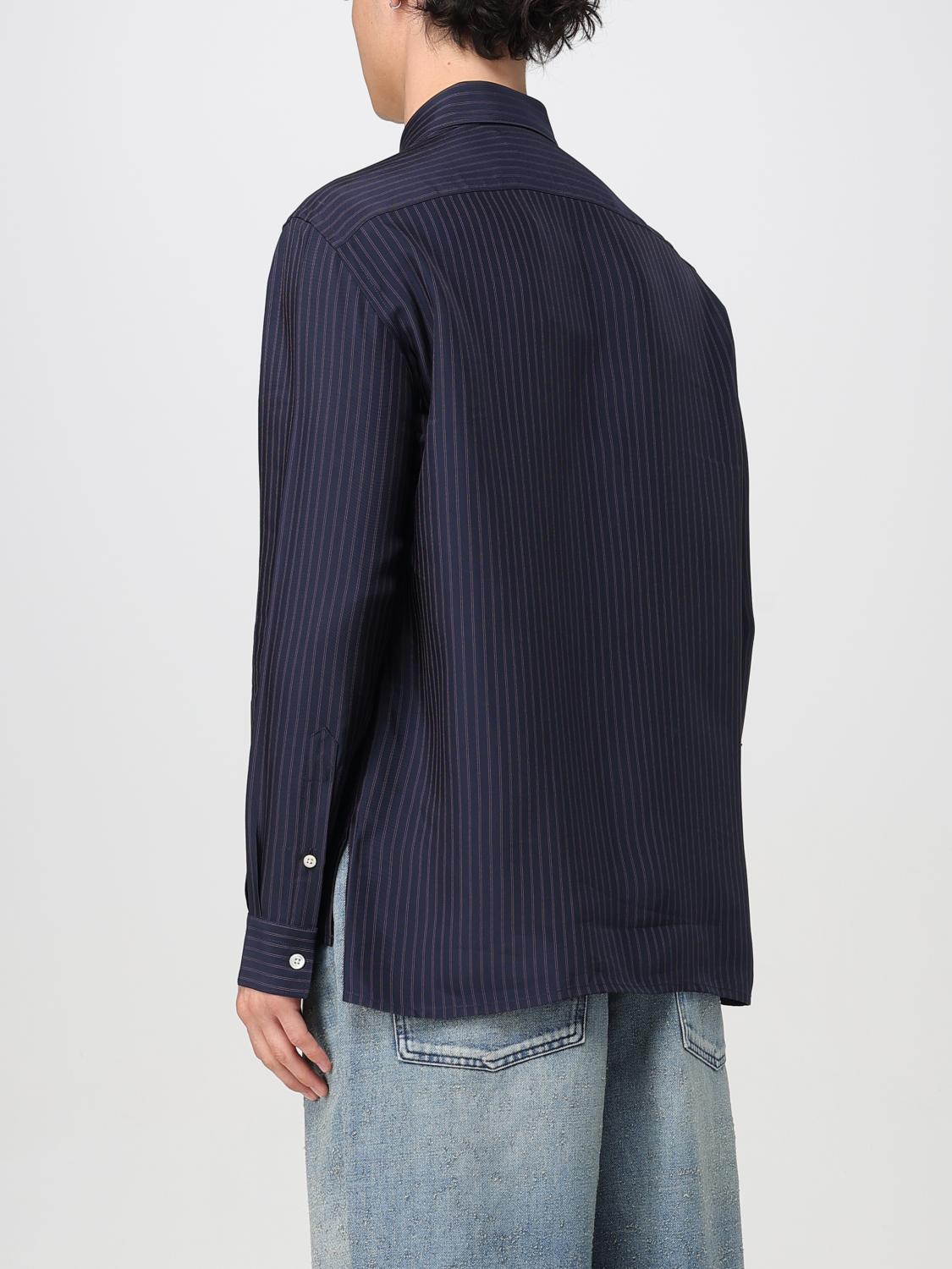 【NAMACHEKO】2019AW FRINGE SHIRT シャツ ネイビー Namacheko Shirt men - Blue | 402N45105002 | GIGLIO.COM