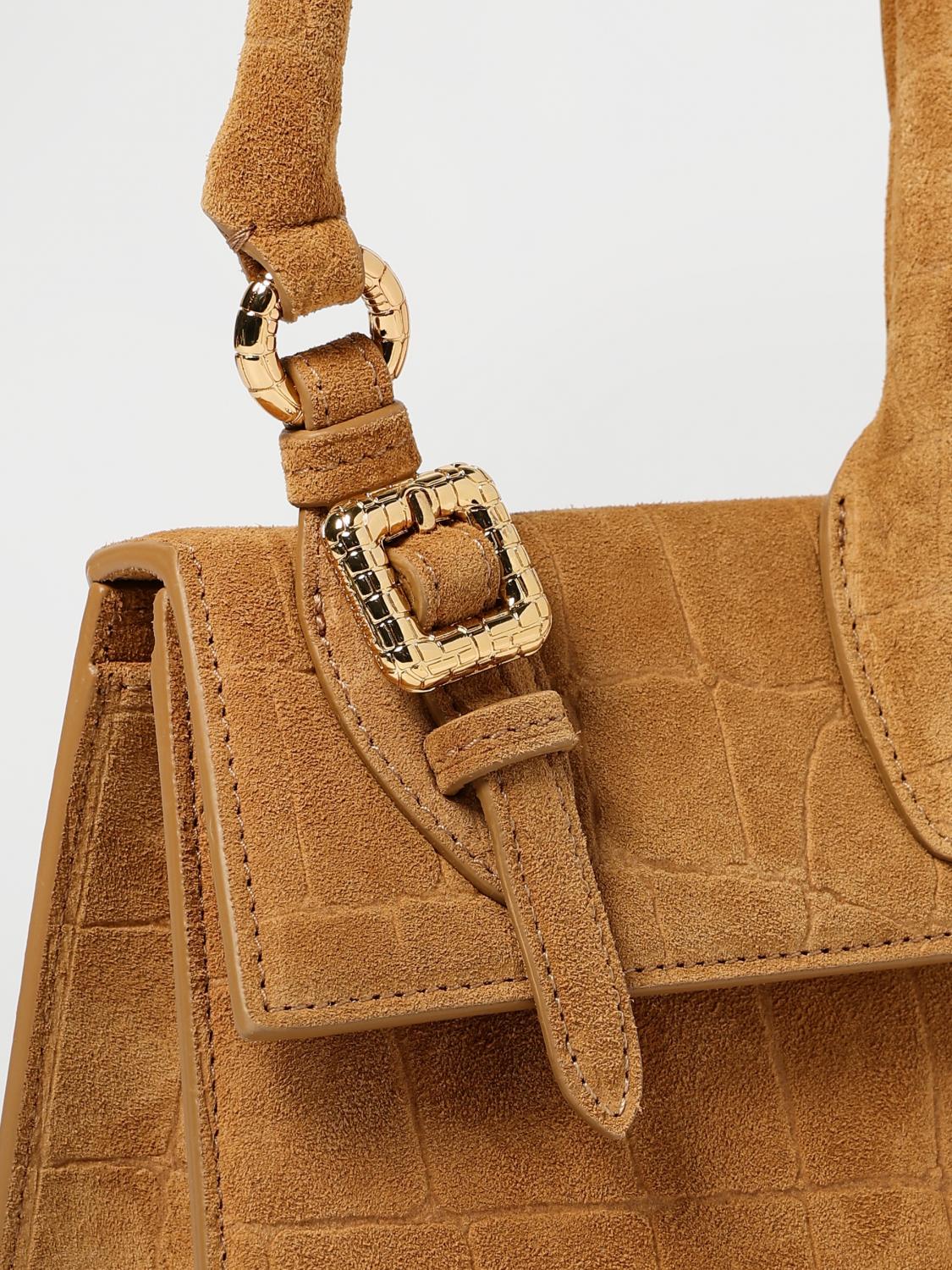 JACQUEMUS BORSA MINI: Borsa Le Chiquito Jacquemus in camoscio stampa cocco , Cammello - Img 4