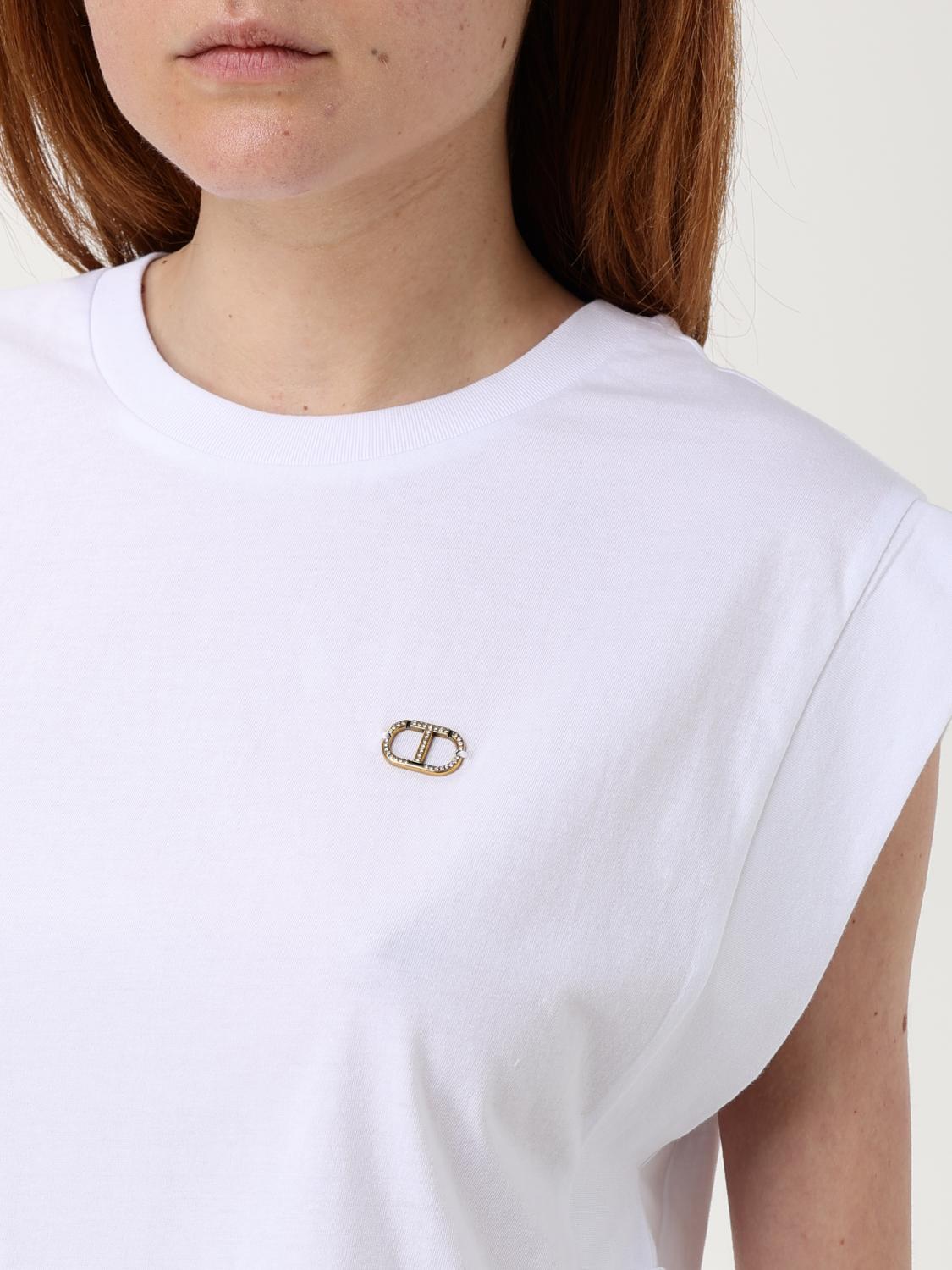 TWINSET CAMISETA: Top mujer Twinset, Blanco - Img 3