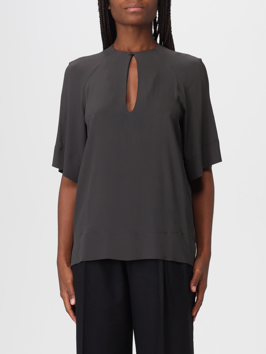SEMICOUTURE TOP: Camisa mujer Semicouture, Azul Oscuro - Img 1