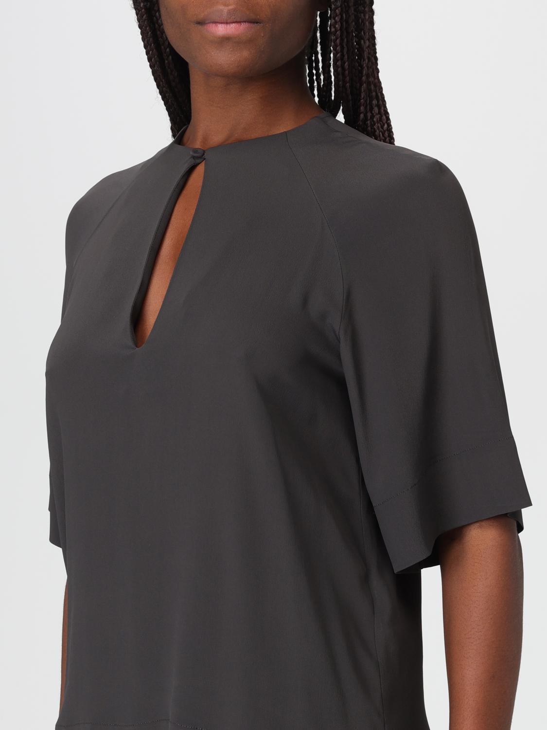 SEMICOUTURE TOP: Camisa mujer Semicouture, Azul Oscuro - Img 3