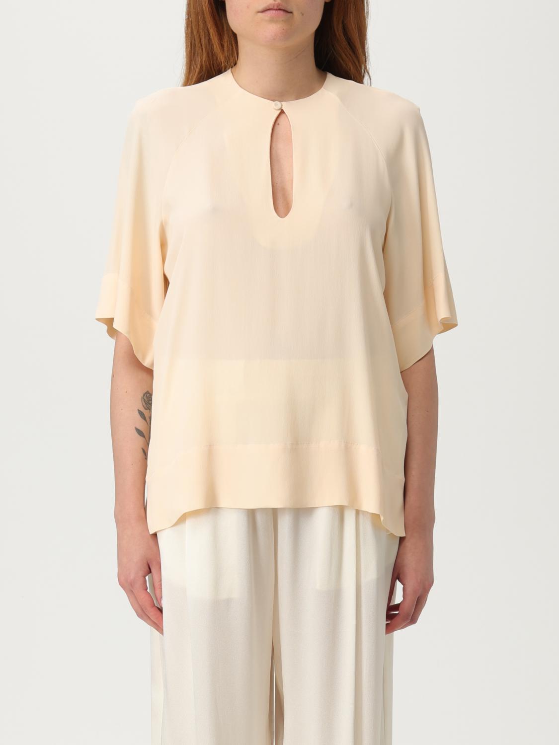SEMICOUTURE TOP: Camisa mujer Semicouture, Crema - Img 1