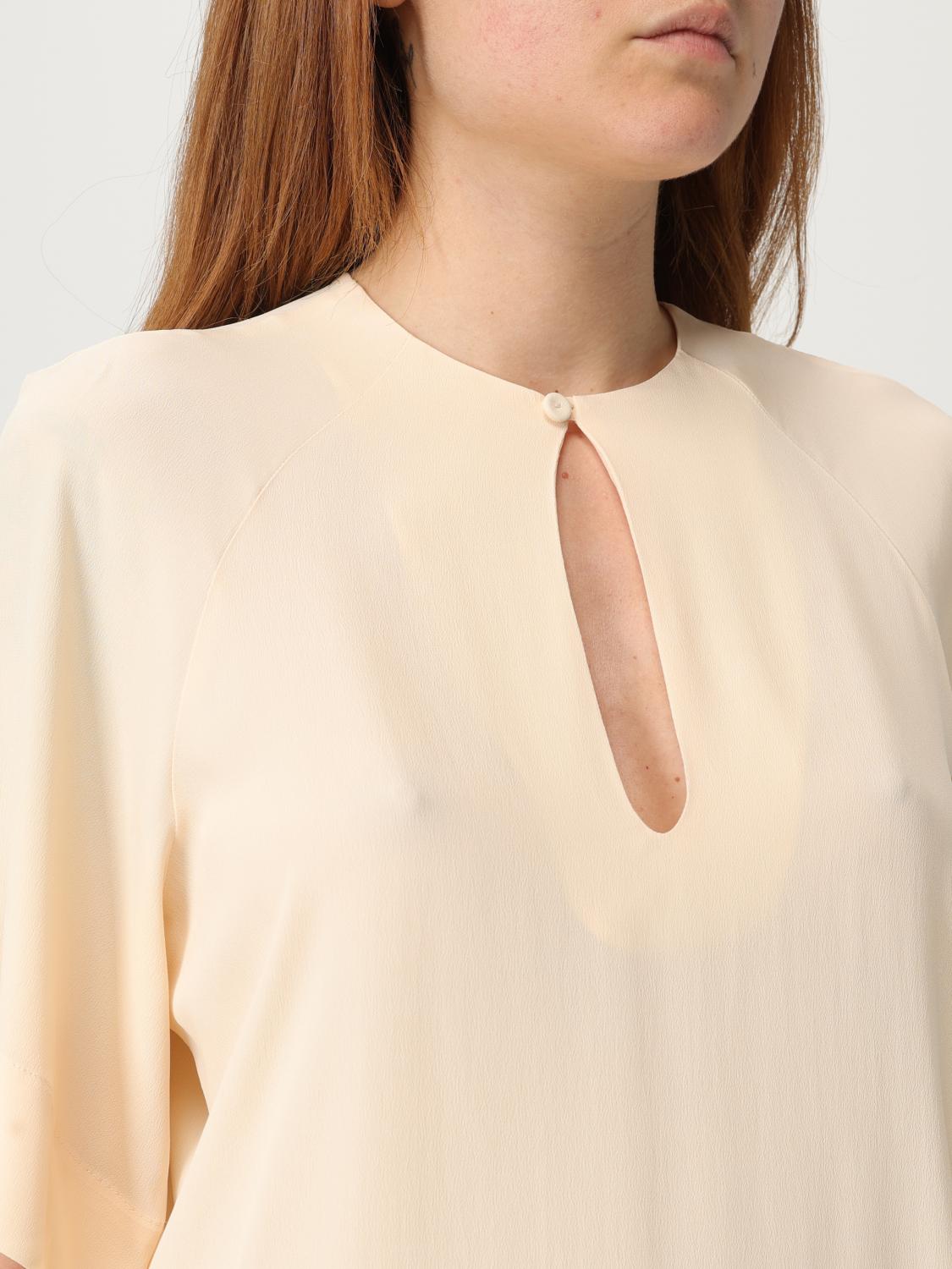 SEMICOUTURE TOP: Camisa mujer Semicouture, Crema - Img 3
