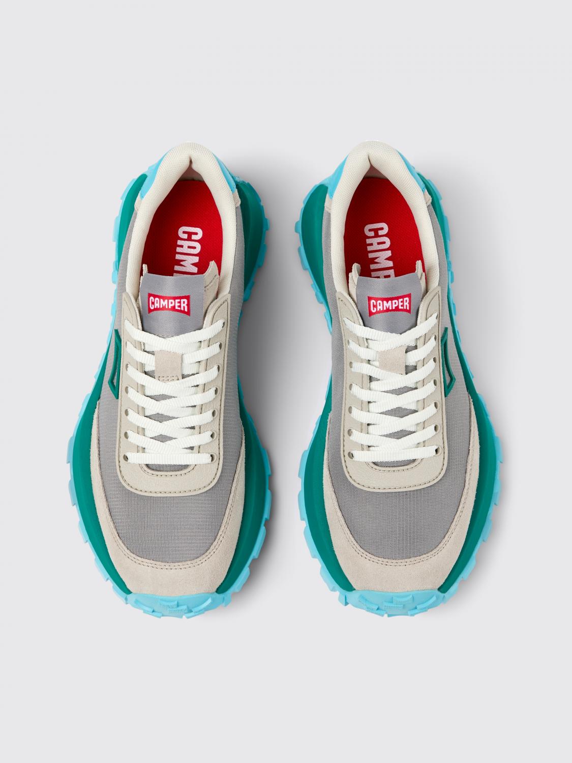 CAMPER SNEAKERS: Sneakers Drift Trail Vibram Camper in PET riciclato e nabuk , Grigio - Img 4