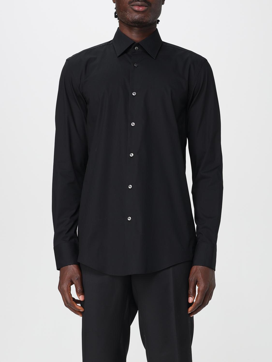 BOSS CAMICIA: Camicia in popeline di cotone Boss, Nero - Img 1