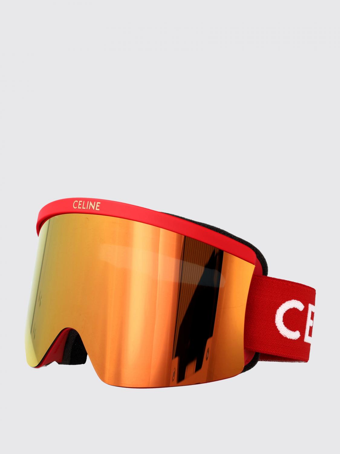 CELINE SUNGLASSES: Acetate Mask Optical Glasses Celine, Red - Img 1