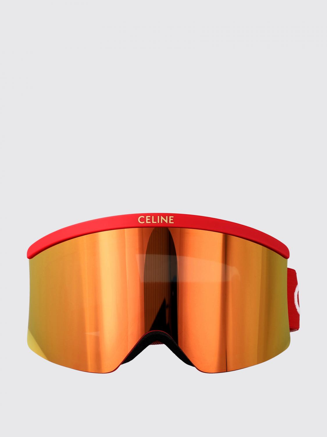 CELINE SUNGLASSES: Acetate Mask Optical Glasses Celine, Red - Img 2