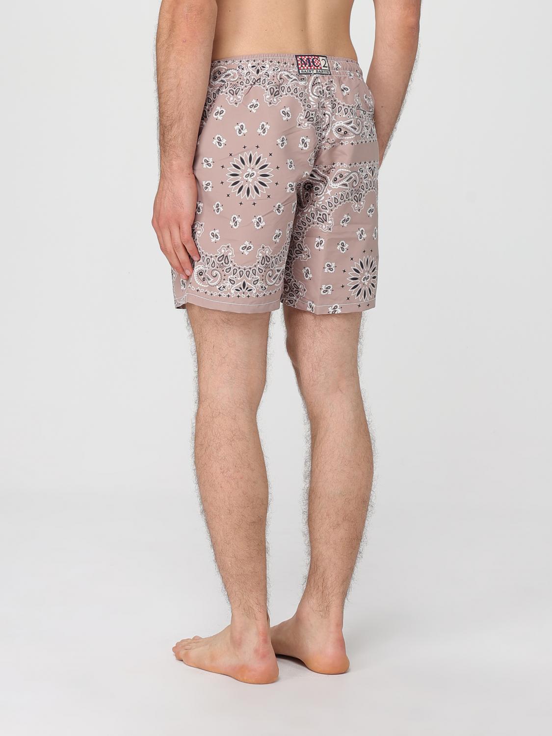 MC2 SAINT BARTH BADEMODE: MC2 Saint Barth Nylon-Badeanzug mit Bandana-Print, Beige - Img 2