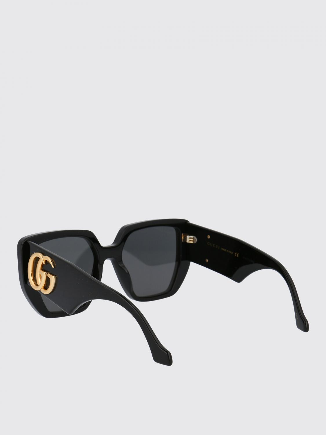 GUCCI OCCHIALI DA SOLE: Occhiali da sole GG0956S Gucci in acetato, Nero - Img 3